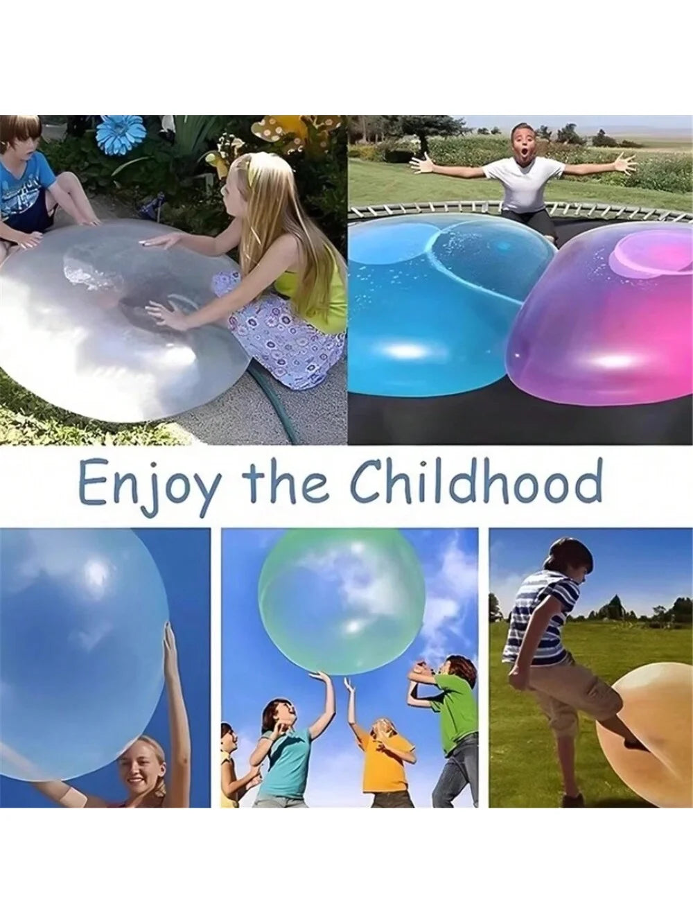 Inflated Ball Bubble Ball Water-filled Transparent Bubble Ball TPR Inflated Ball Pat Ball Big Light Ball