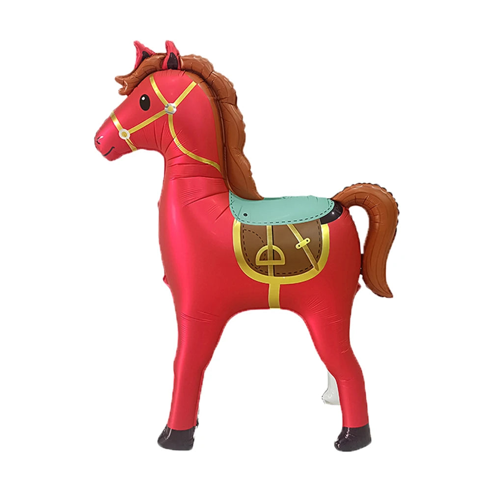 Large Animal Horse-Shaped Foil Balloons Birthday Theme Party Decoration Baby Shower Cowboy Party Air Globos Supplies Kids Toys