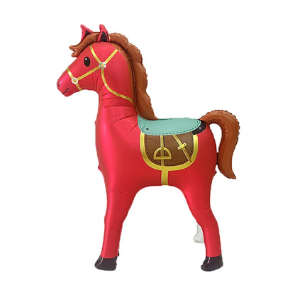 Large Animal Horse-Shaped Foil Balloons Birthday Theme Party Decoration Baby Shower Cowboy Party Air Globos Supplies Kids Toys