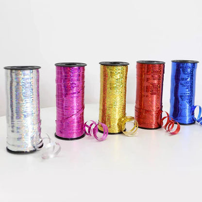 100Yards/Roll Glitter Curling Ribbons Balloon Ribbons Gift Wrap Ribbons for Crafts Christmas Birthday Wedding Party Decoration