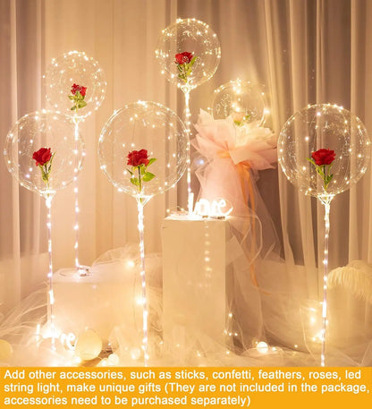 10pcs Bobo Balloons 10/20/24/36inch Clear Balloons for Birthday Wedding Decorations Helium Balloons