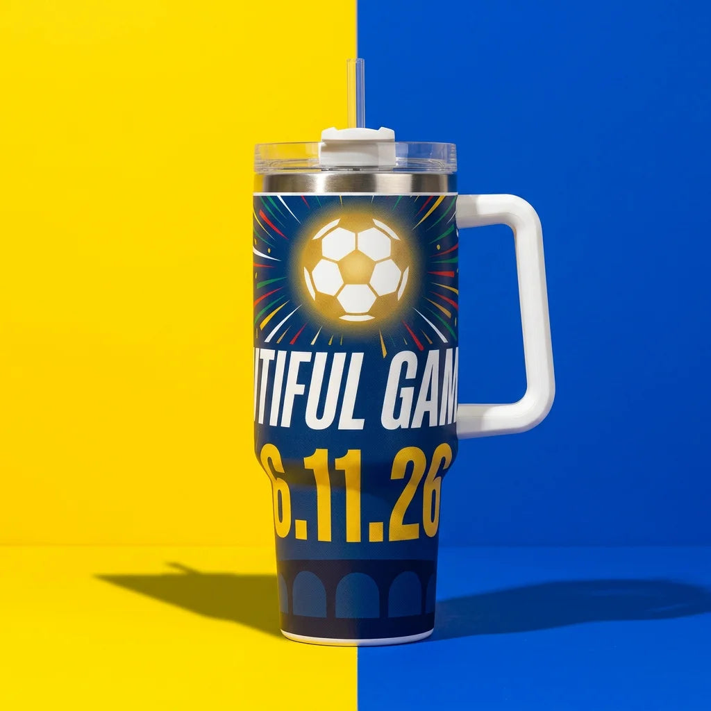 2026 Beautiful Game Kickoff Thermos-Wasserflasche, um Wasser kalt/heiß zu halten für den Innen- und Außenbereich, ideales Weihnachtsgeschenk
