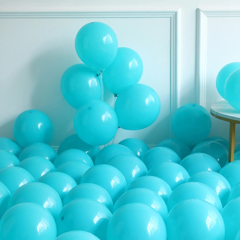 Hot Pink Aqua Blue Summer Tropical Balloons Garland Kit Hibiscus Foil Balloon Birthday Baby Shower Luau Aloha Hawaii Party Decor