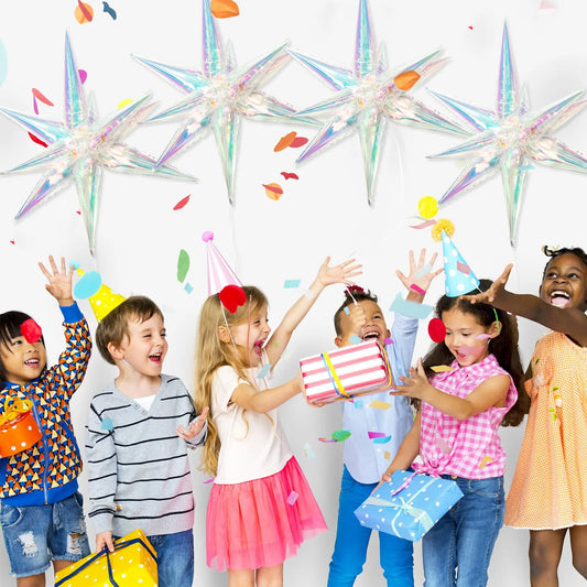 5/10pcs Colorful Water Droplet Balloon Explosion Star Foil Balloons for Birthday Wedding Christmas Party Decoration