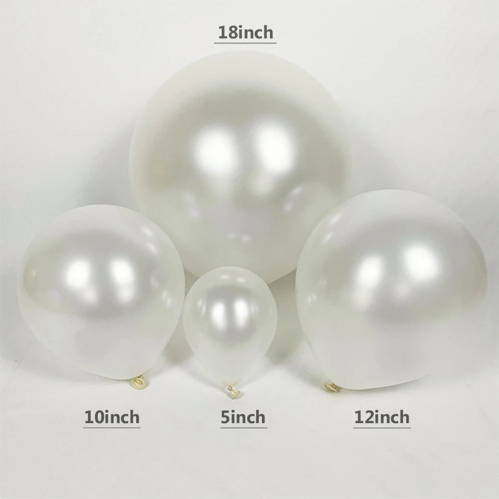 5/10/12inch Pearl Balloons Milk White Latex Balloons Birthday Wedding Decoration For Engagement Anniversary Bridal Shower Globos