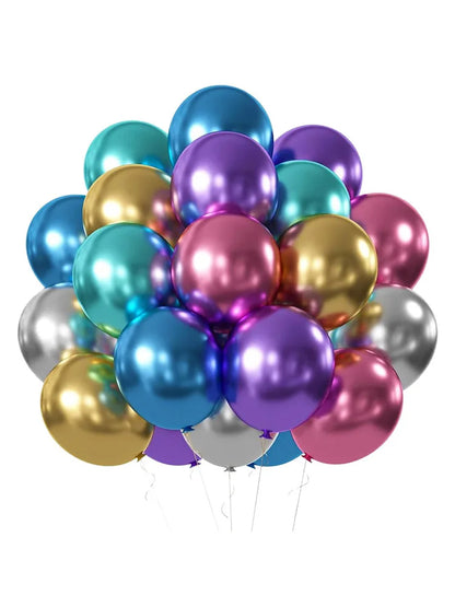 20/40pcs Metallic Balloon Gold Pink Blue Helium Ball Wedding Adult Birthday Party Decoration Chrome Latex Baby Shower Globos
