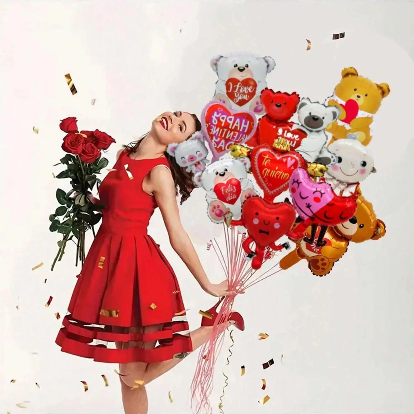 10pcs Valentine's Day Mini Balloon Love Bear Mini Balloon Valentine's Day Wedding Engagement Birthday Party Decoration