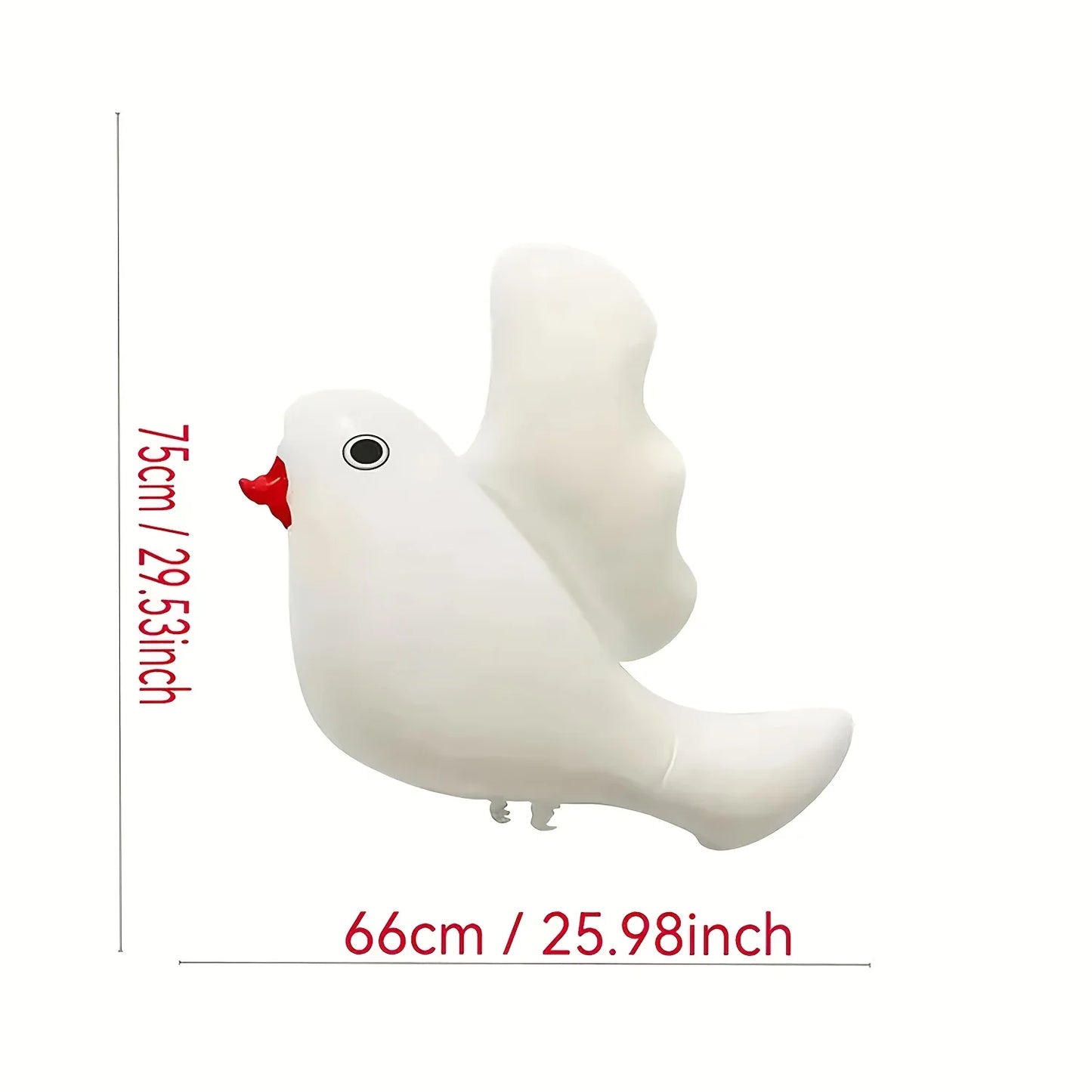 6 white pigeon balloons, wedding party decoration, theme party decoration, can be freely matched.