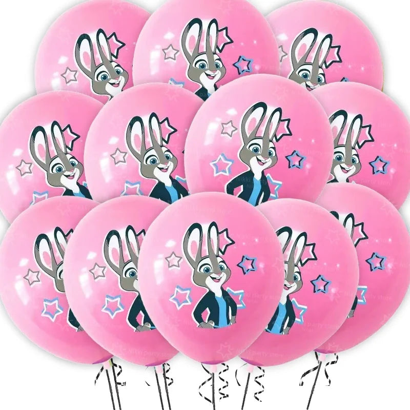 New Zootopia Balloons wild animal Latex Balloon Cartoon Birthday Decoration 12inch Round Balloon Party Favors Supplies Gifts Toy