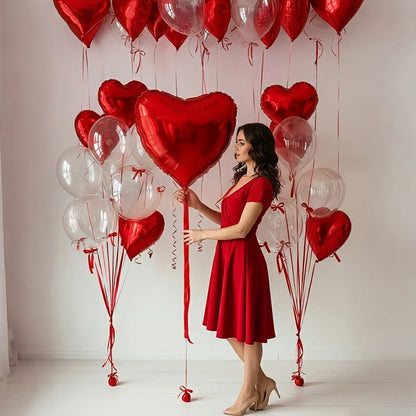 Valentine's Day party balloons used for Valentine's Day proposals, weddings, birthdays, romantic atmosphere decoration