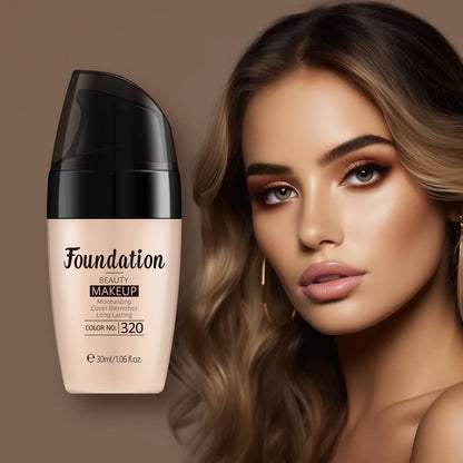 LAIKOU Long-Lasting Liquid Foundation Cream Waterproof Concealer Professional Matte Face Makeup Even Skin Tone Base Cosmetics