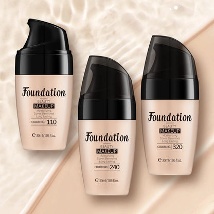 LAIKOU Long-Lasting Liquid Foundation Cream Waterproof Concealer Professional Matte Face Makeup Even Skin Tone Base Cosmetics