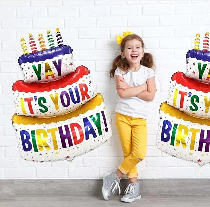 Happy Birthday Balloon Big 41" Foil Inflated Mylar Balloons for Birthday Party Supplies Baby Shower Decorations