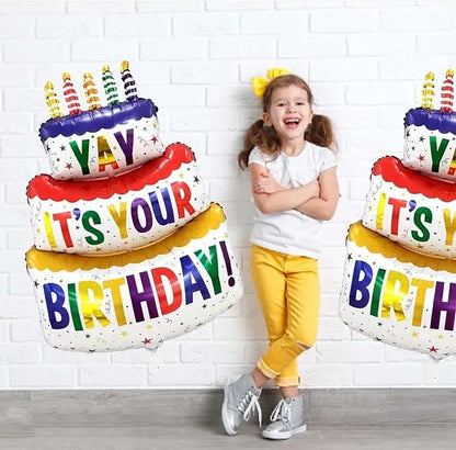 Happy Birthday Balloon Big 41" Foil Inflated Mylar Balloons for Birthday Party Supplies Baby Shower Decorations
