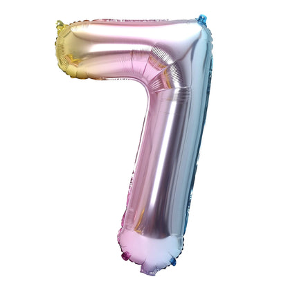32inch Rainbow Gradient Number Foil Balloon 1-9 for Kids Birthday Party Decor Baby Shower Bridal Shower More Options Avaliable