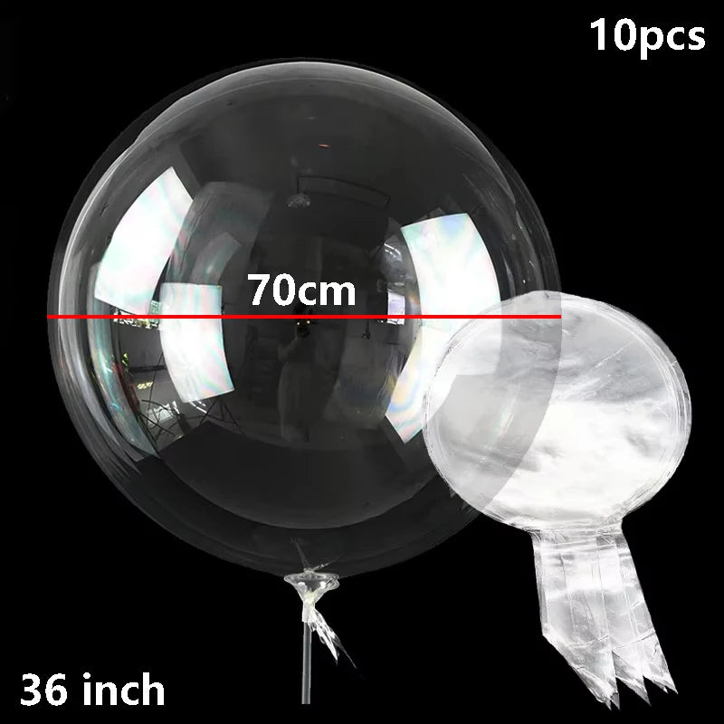 10pcs Bobo Balloons 10/20/24/36inch Clear Balloons for Birthday Wedding Decorations Helium Balloons