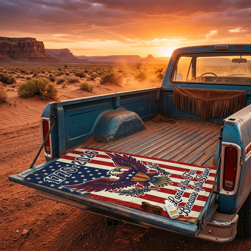 American Eagle Legacy Themed Beach Towel, Suitable For Beach, Swimming Pool, Vacation, Unique Holiday Gift