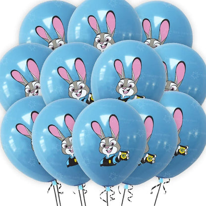 New Zootopia Balloons wild animal Latex Balloon Cartoon Birthday Decoration 12inch Round Balloon Party Favors Supplies Gifts Toy