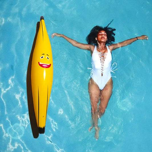 1.8-meter Inflatable Banana Summer Water Toy Swimming Pool Float Balloon Bar Atmosphere Props Happy Birthday Party Decoration