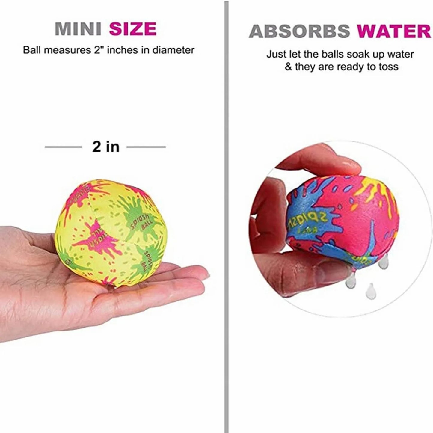 10-100Pcs Reusable Water Balloons,Absorbent Soaker Water Balls for Kids,Summer Beach Swimming Pool Party Favors,Kids Pool Toys