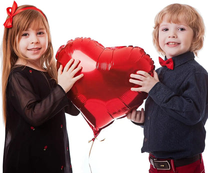 5-30PCS 18 Inches Large Foil Red Heart Shaped Balloons for Valentine's Day Wedding Shower Anniversary Engagement Decoration