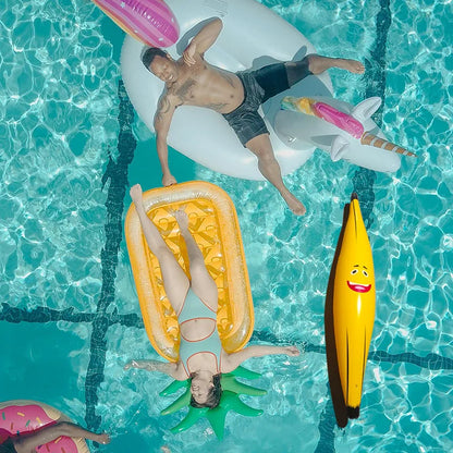 1.8-meter Inflatable Banana Summer Water Toy Swimming Pool Float Balloon Bar Atmosphere Props Happy Birthday Party Decoration