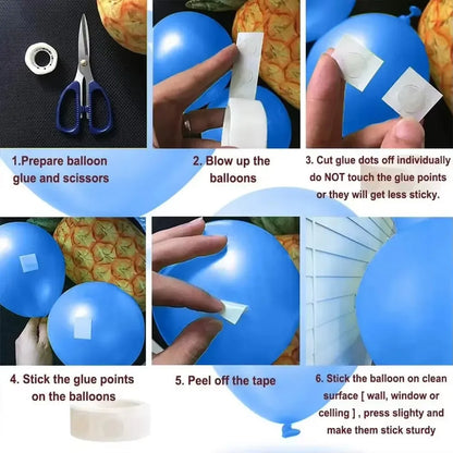 100pcs/roll Points Dots Double Sided for Balloons, Removable Clear Stickers for Christmas Wedding Birthday Party Decoration