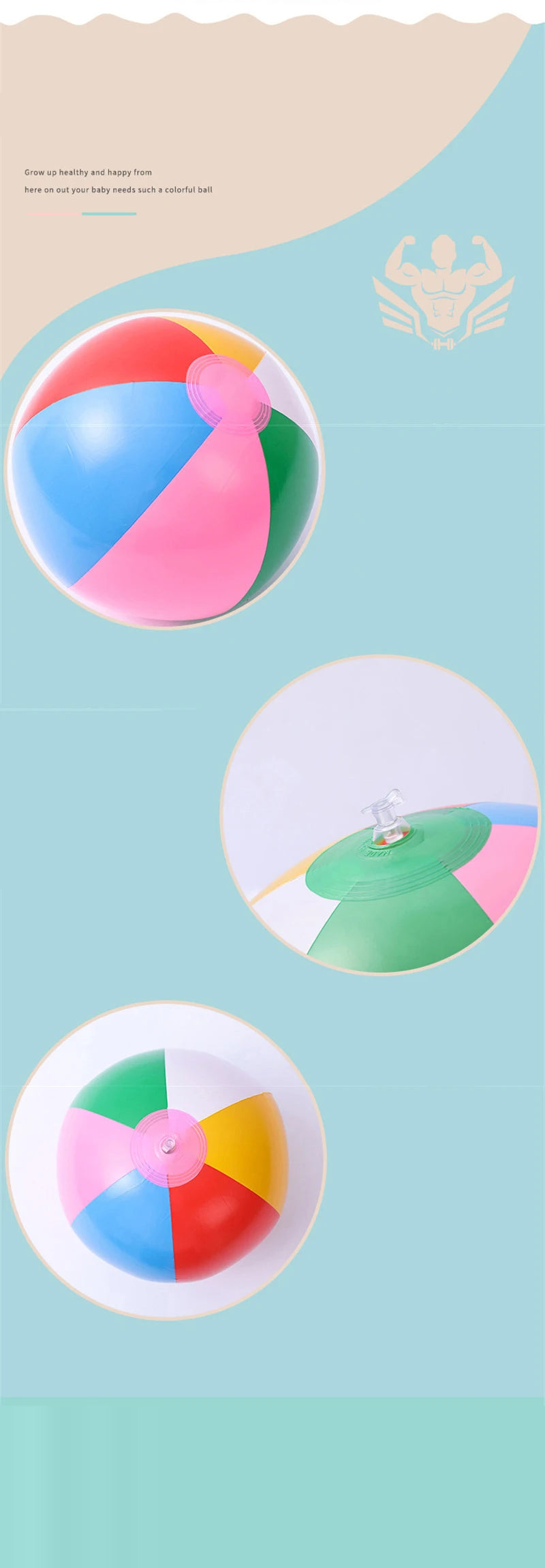 4/2/1Pcs 30cm Colorful Inflatable Ball Swimming Pool Play Party Water Game Balloon Beach Ball Outdoor Sports Props Kids Fun Toys