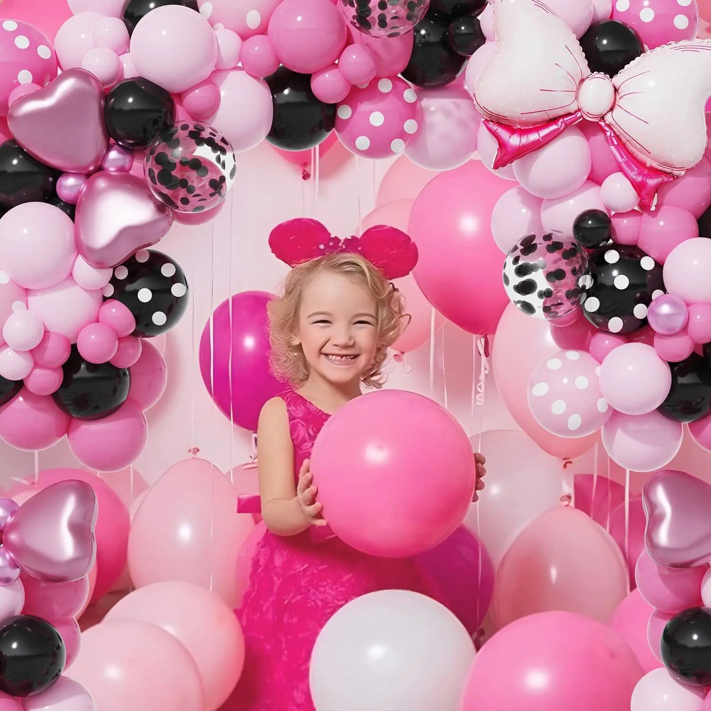 143 Pcs Princess Balloon Sets with Bows Suitable for Birthdays Anniversaries Graduation Ceremonies Indoor Outdoor Decorations
