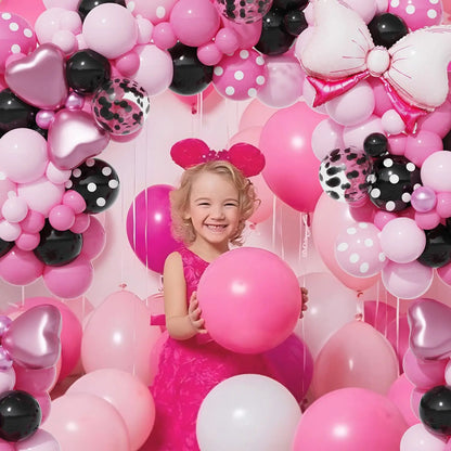 143 Pcs Princess Balloon Sets with Bows Suitable for Birthdays Anniversaries Graduation Ceremonies Indoor Outdoor Decorations