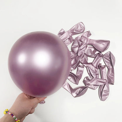 5/10/12inch Metallic Gold Purple Balloons Silver Champagne Gold Blue Ballon Birthday Party Baby Shower Wedding Decoration Globos