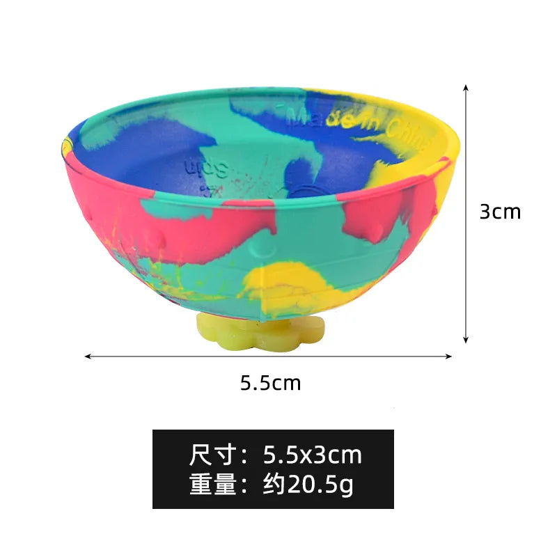1 Stück Camo Bounce Bowl Half Side Bouncing Ball Cloud Buckle Camo Bouncing Bowl Kreatives Kinder-Entlastungsspielzeug