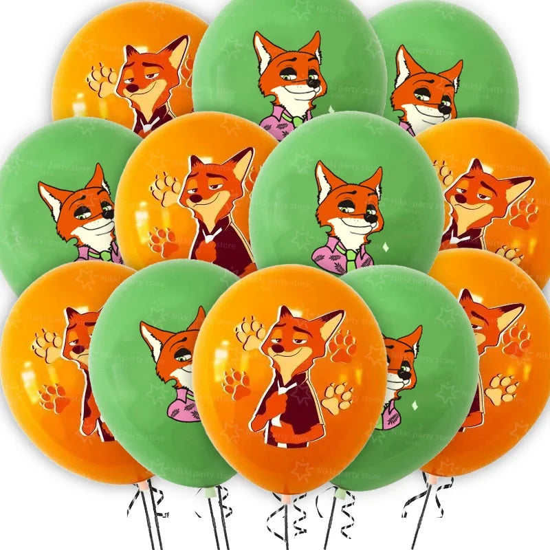 New Zootopia Balloons wild animal Latex Balloon Cartoon Birthday Decoration 12inch Round Balloon Party Favors Supplies Gifts Toy