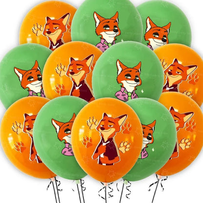 New Zootopia Balloons wild animal Latex Balloon Cartoon Birthday Decoration 12inch Round Balloon Party Favors Supplies Gifts Toy