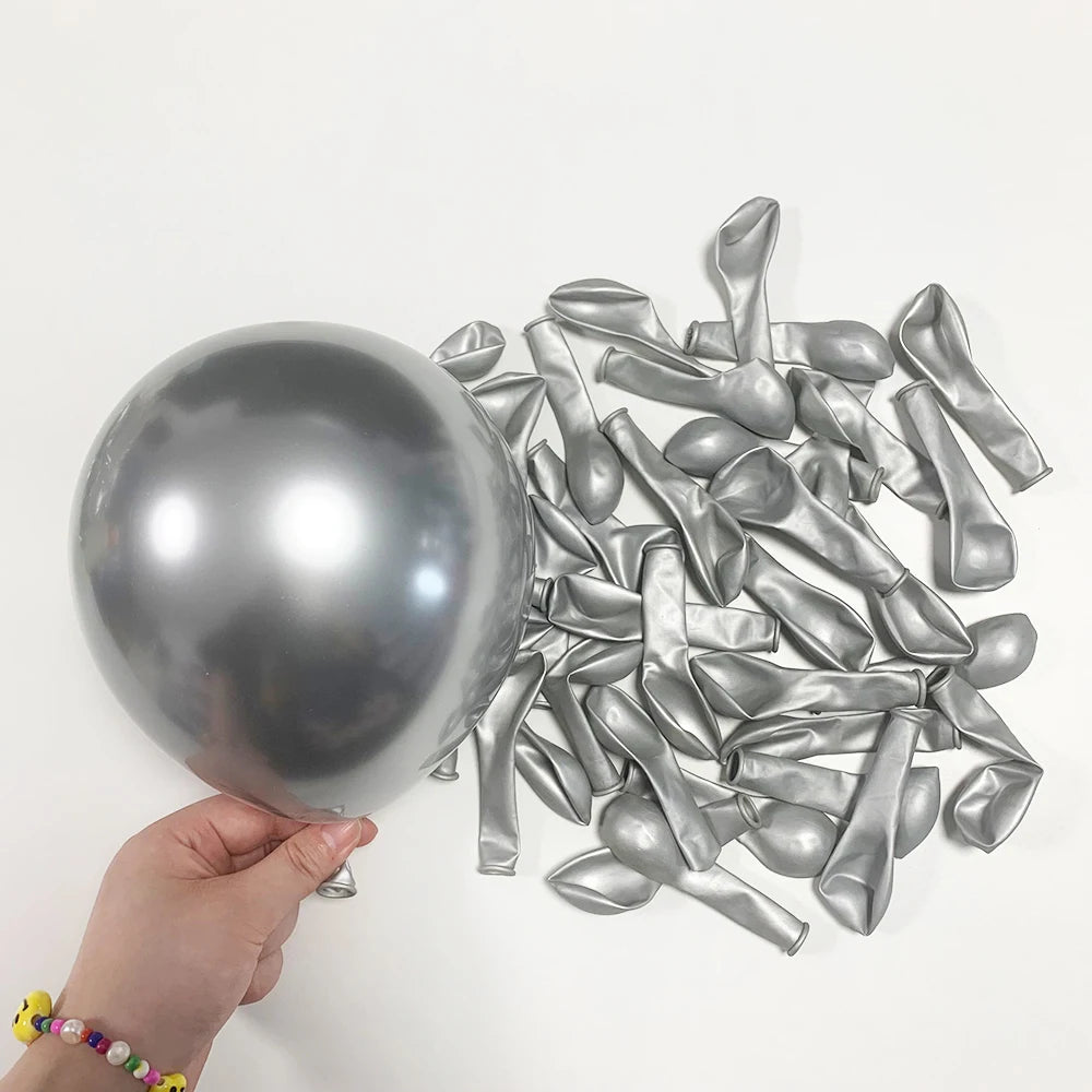 5/10/12inch Metallic Gold Purple Balloons Silver Champagne Gold Blue Ballon Birthday Party Baby Shower Wedding Decoration Globos