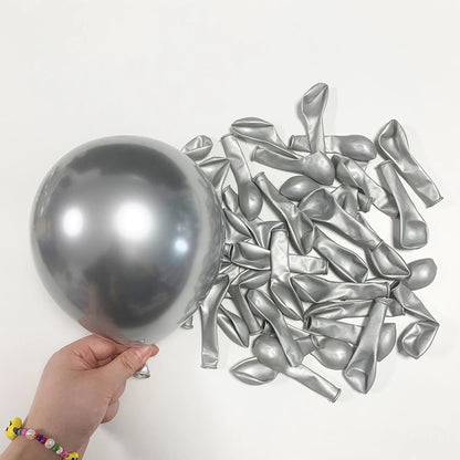 5/10/12inch Metallic Gold Purple Balloons Silver Champagne Gold Blue Ballon Birthday Party Baby Shower Wedding Decoration Globos