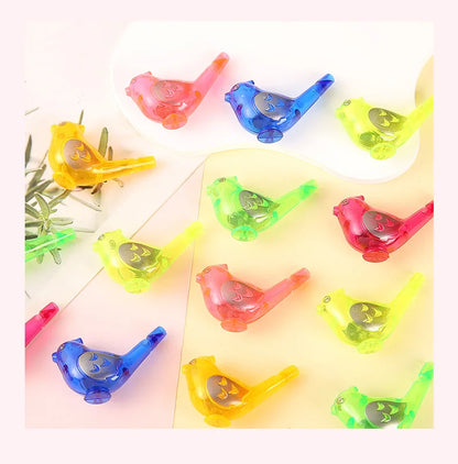 30Pcs Colorful Mini Bird Plastic Water Whistles Noise Maker Toys for Birthday Party Favors School Gift Pinata Fillers