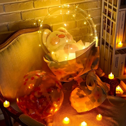 6pcs 30-Inch Transparent Bobo Balloons Fillable Clear Bubble Balloon for Wedding Birthday Party Decoration Air Helium Ballon