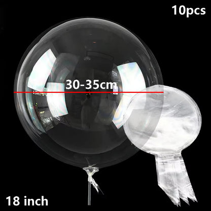 10pcs Bobo Balloons 10/20/24/36inch Clear Balloons for Birthday Wedding Decorations Helium Balloons