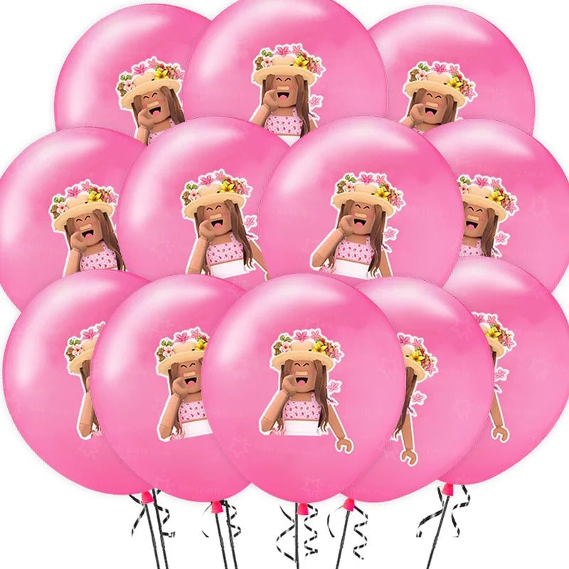 New Roblox Balloons Birthday Party Decoration Video Game 12inch Round Balloon Kids Happy Birthday Party Favors Gift Toys