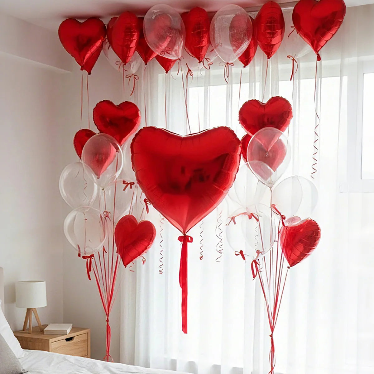 Valentine's Day party balloons used for Valentine's Day proposals, weddings, birthdays, romantic atmosphere decoration